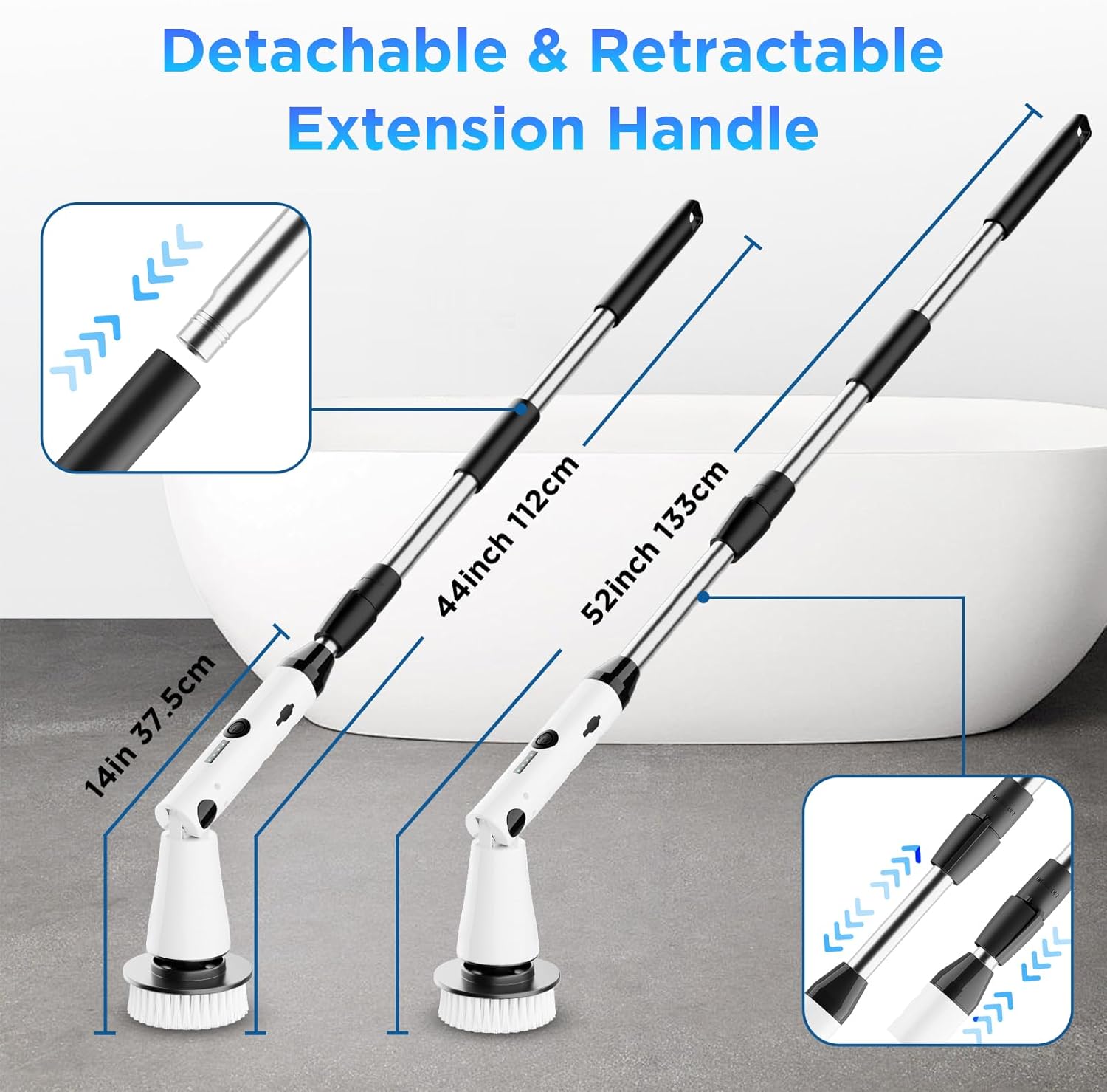 Swtroom Electric Spin Scrubber with 4 Brush Heads