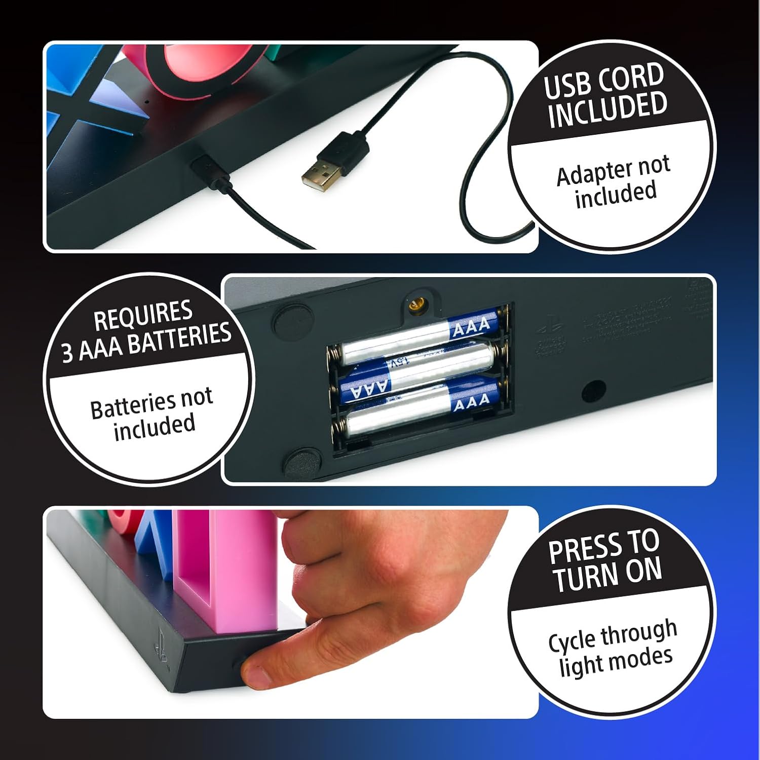 Paladone PlayStation Controller Icons Light - 3 Modes