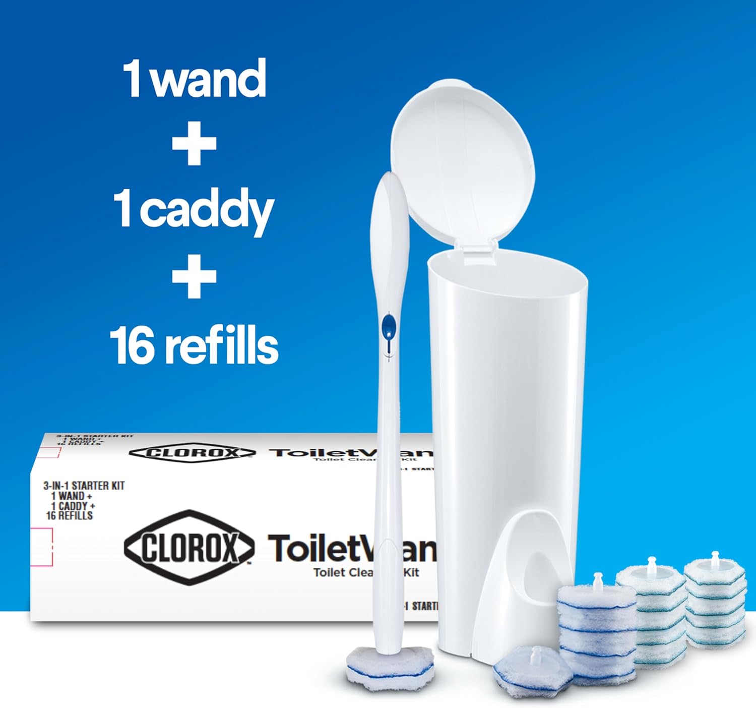 Clorox ToiletWand Cleaning System with 16 Refill Heads
