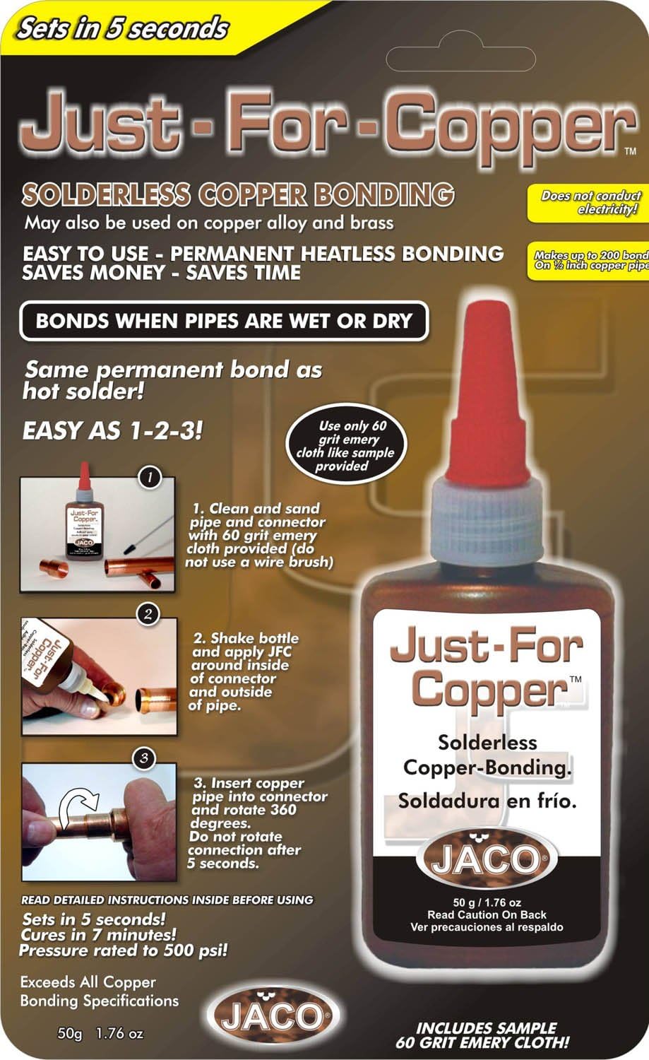 Just For Copper JFC050 185 Ounce Solderless Copper Bonding
