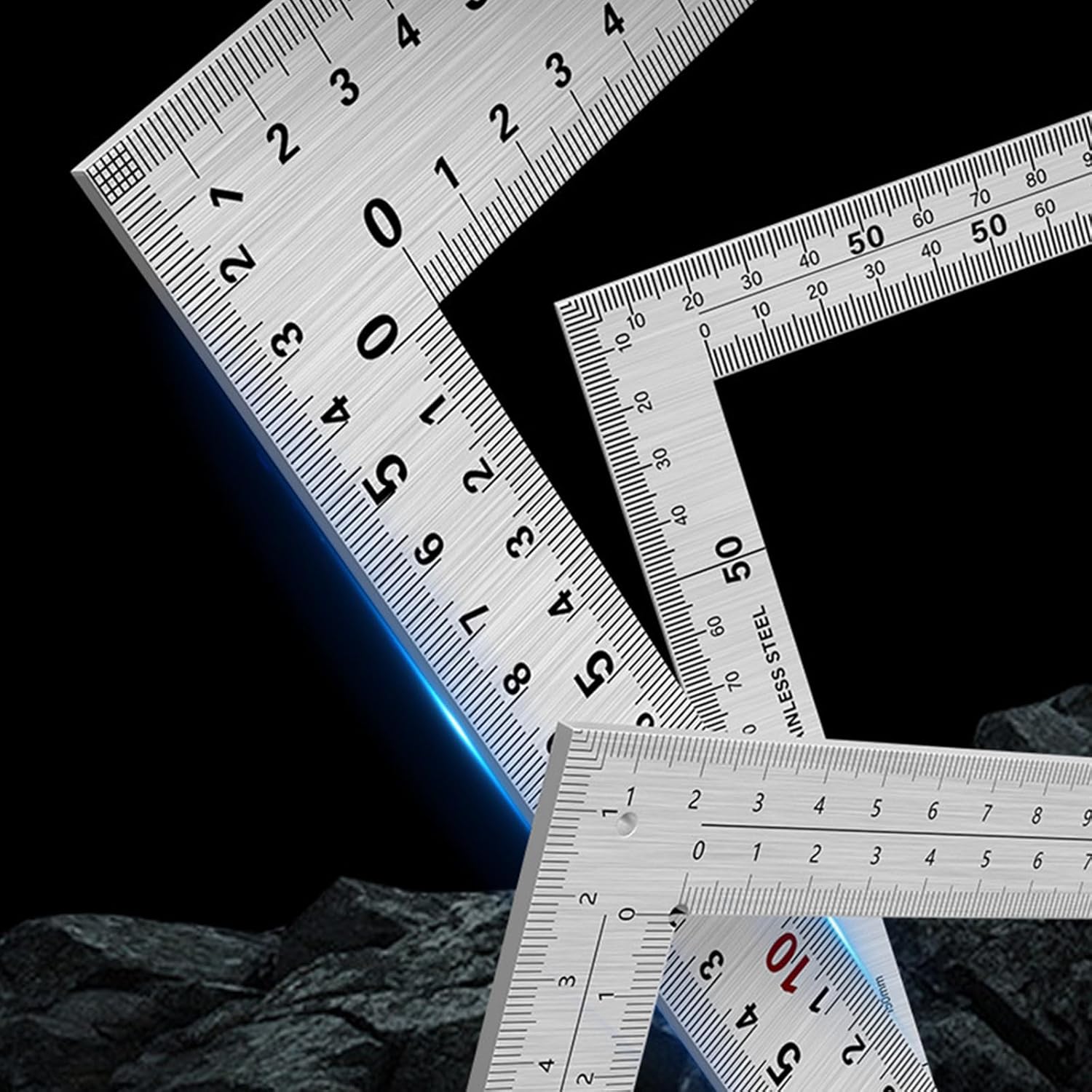 Stainless Steel Framing Square L Shape Ruler for Woodworking and Engineering