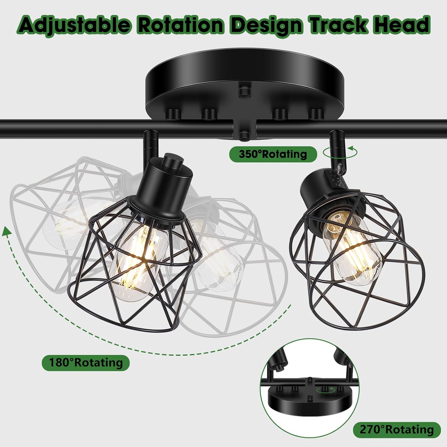 Baocuz 4-Lights Semi Flush Ceiling Light