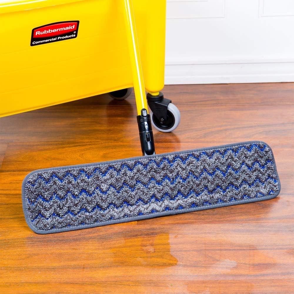 Rubbermaid HYGEN Microfiber Wet Mop Head Pad 18 inch Grey