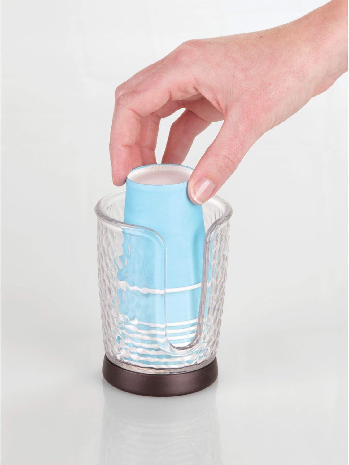 iDesign Rain Cup Dispenser Holder for Bathrooms