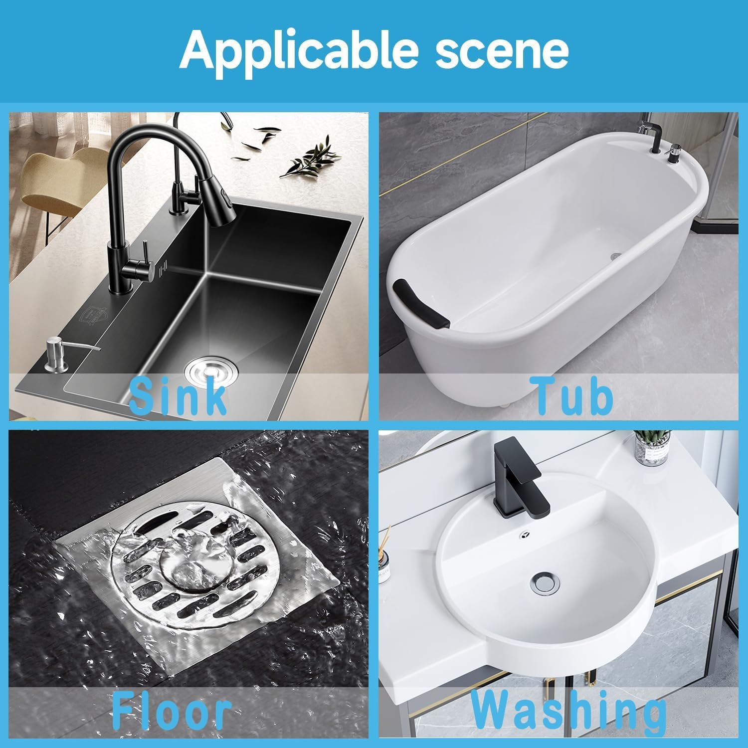 30PCS Disposable Shower Hair Catcher for Bathroom Sink and Drain