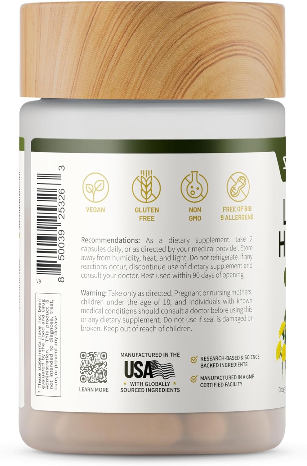 Snap Supplements Liver Detox Support 60 Capsules