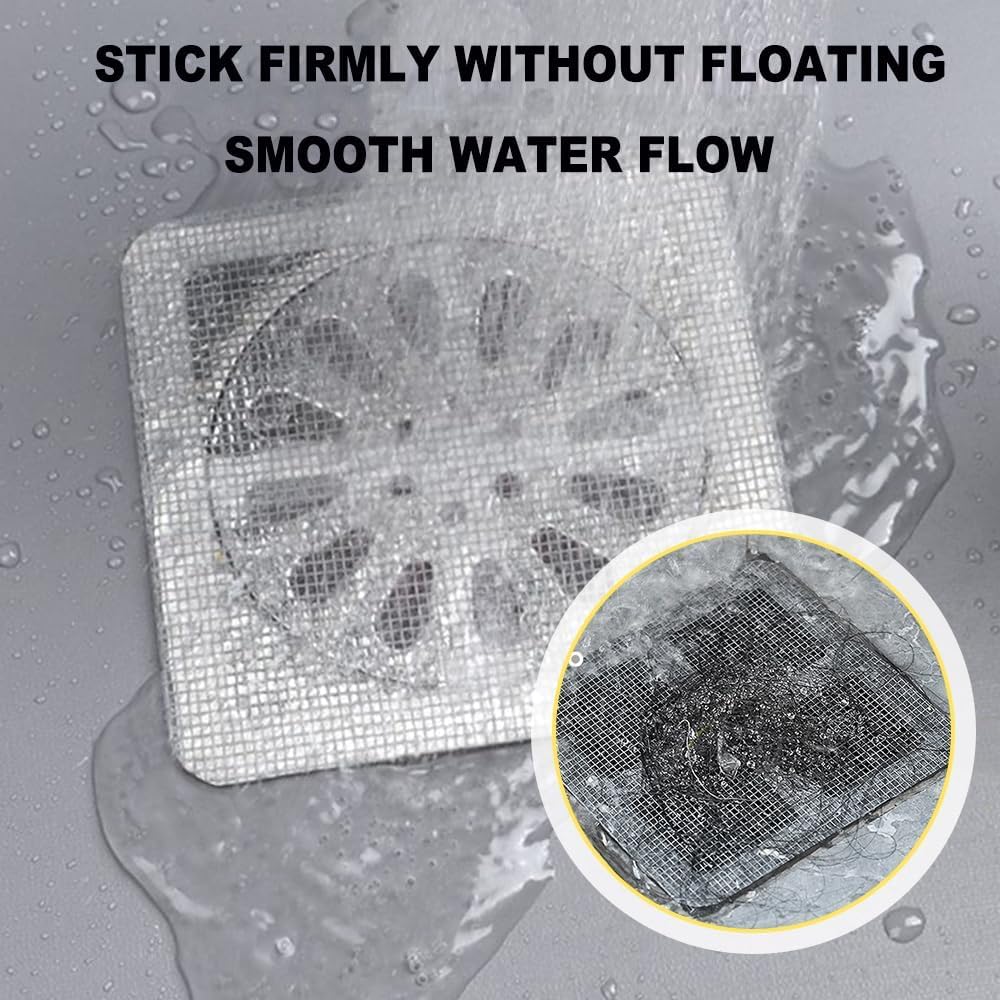 60PCS Hair Catcher Drain Sticker for Bathroom Kitchen