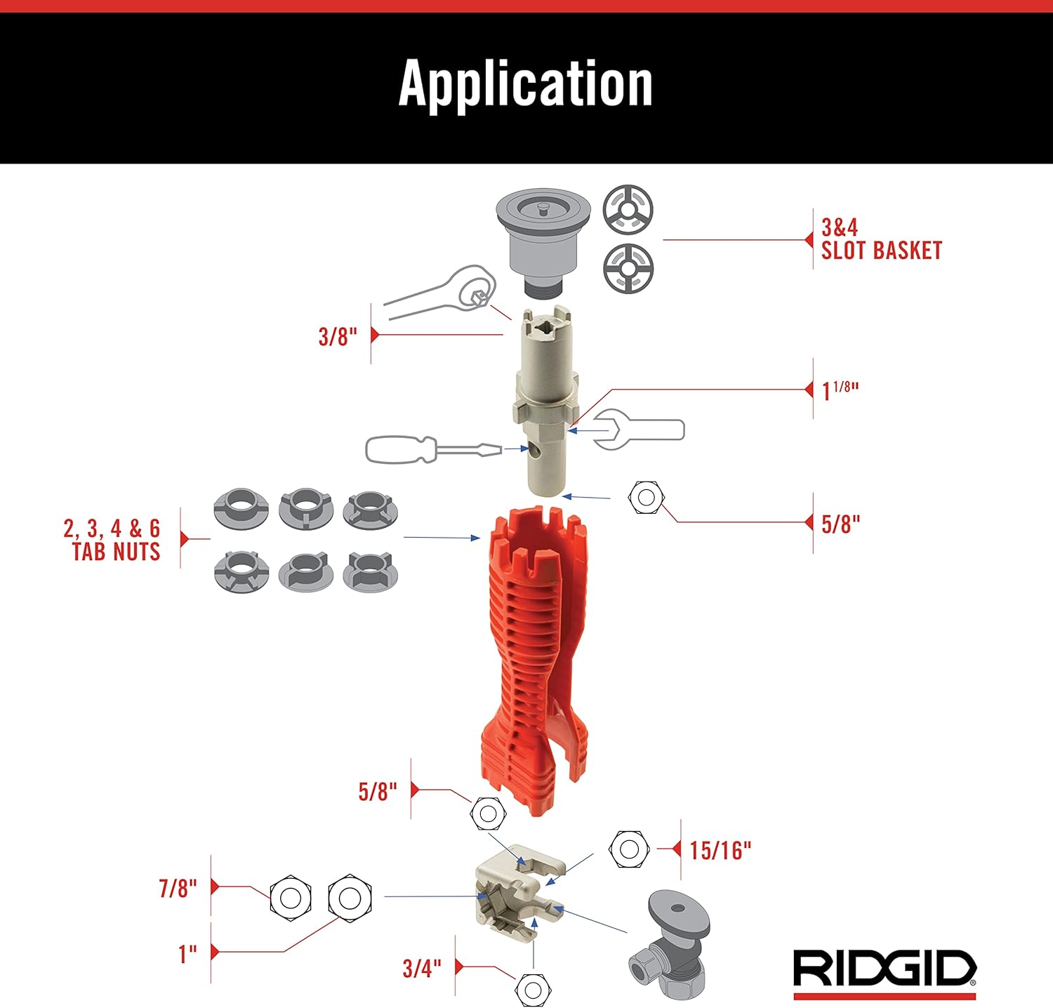 RIDGID EZ Change Wrench for Faucet Installation and Removal