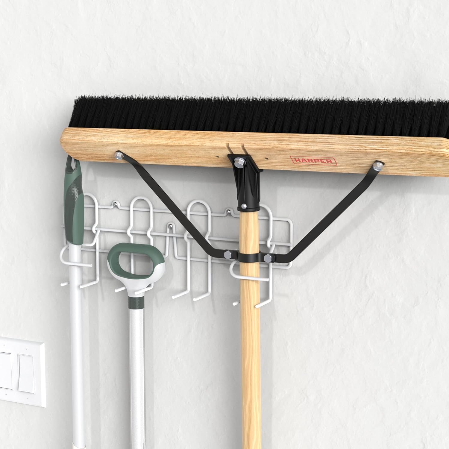 ClosetMaid Broom Mop Holder Wall Door Mount Durable