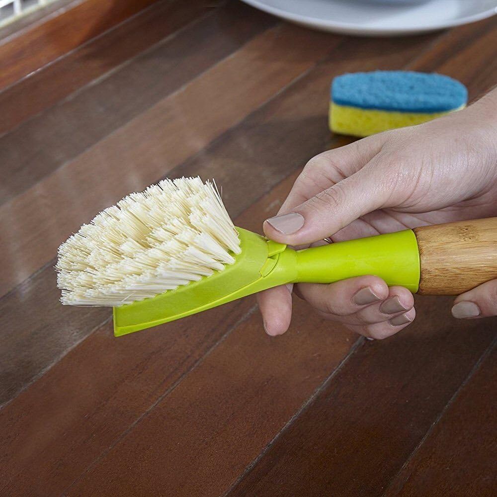 Full Circle Suds Up Soap Dispensing Dish Brush with Bamboo Handle