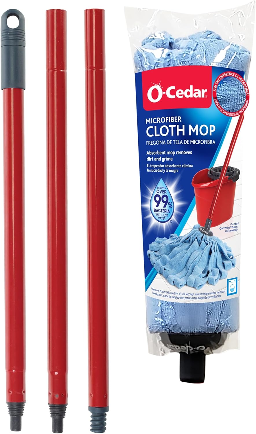 O-Cedar Microfiber Cloth Wet Mop BlueRed
