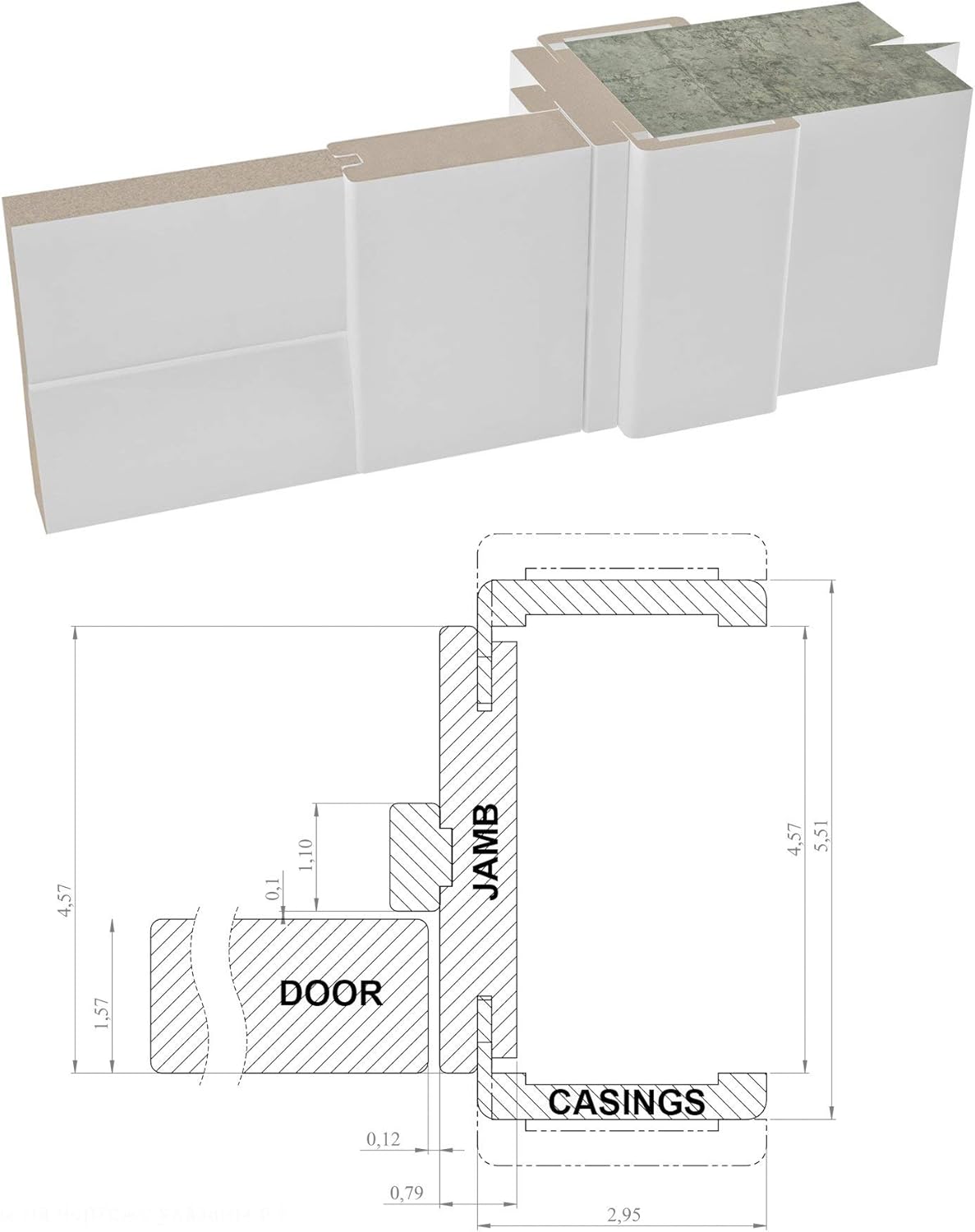 SARTODOORS French Double Panel Lite Doors 60x96 with Hardware