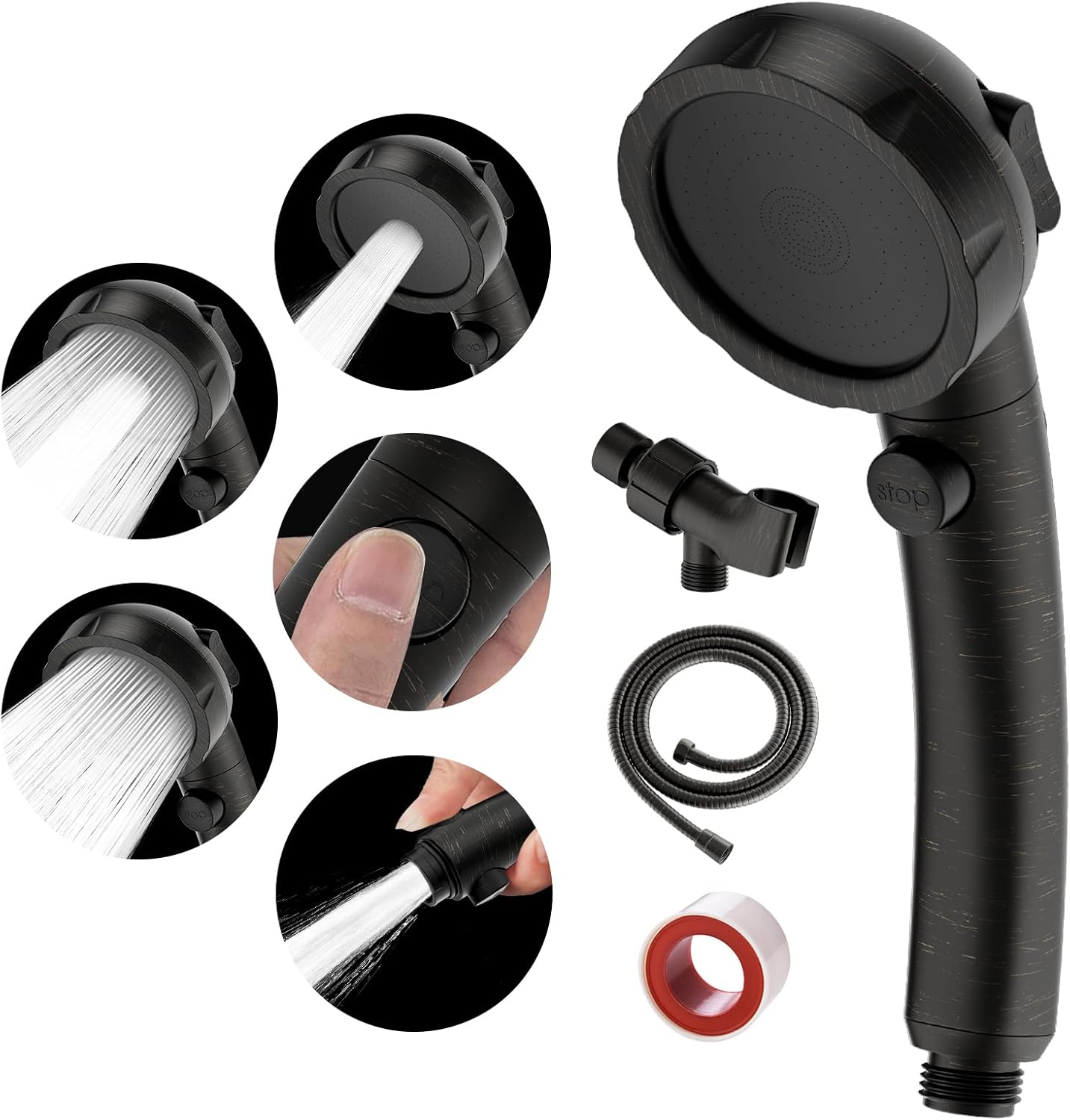 SINGSUO High Pressure Shower Head 1080 Rotatable Faucet Set