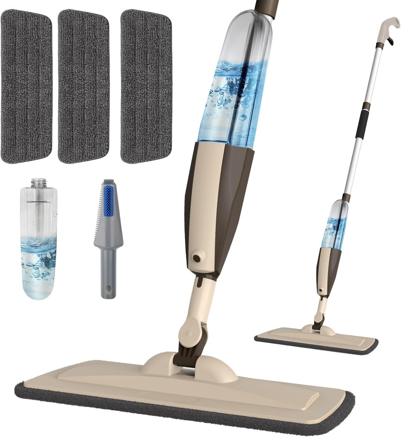 Panda Grip Wet Spray Mop with 14 oz Refillable Bottle
