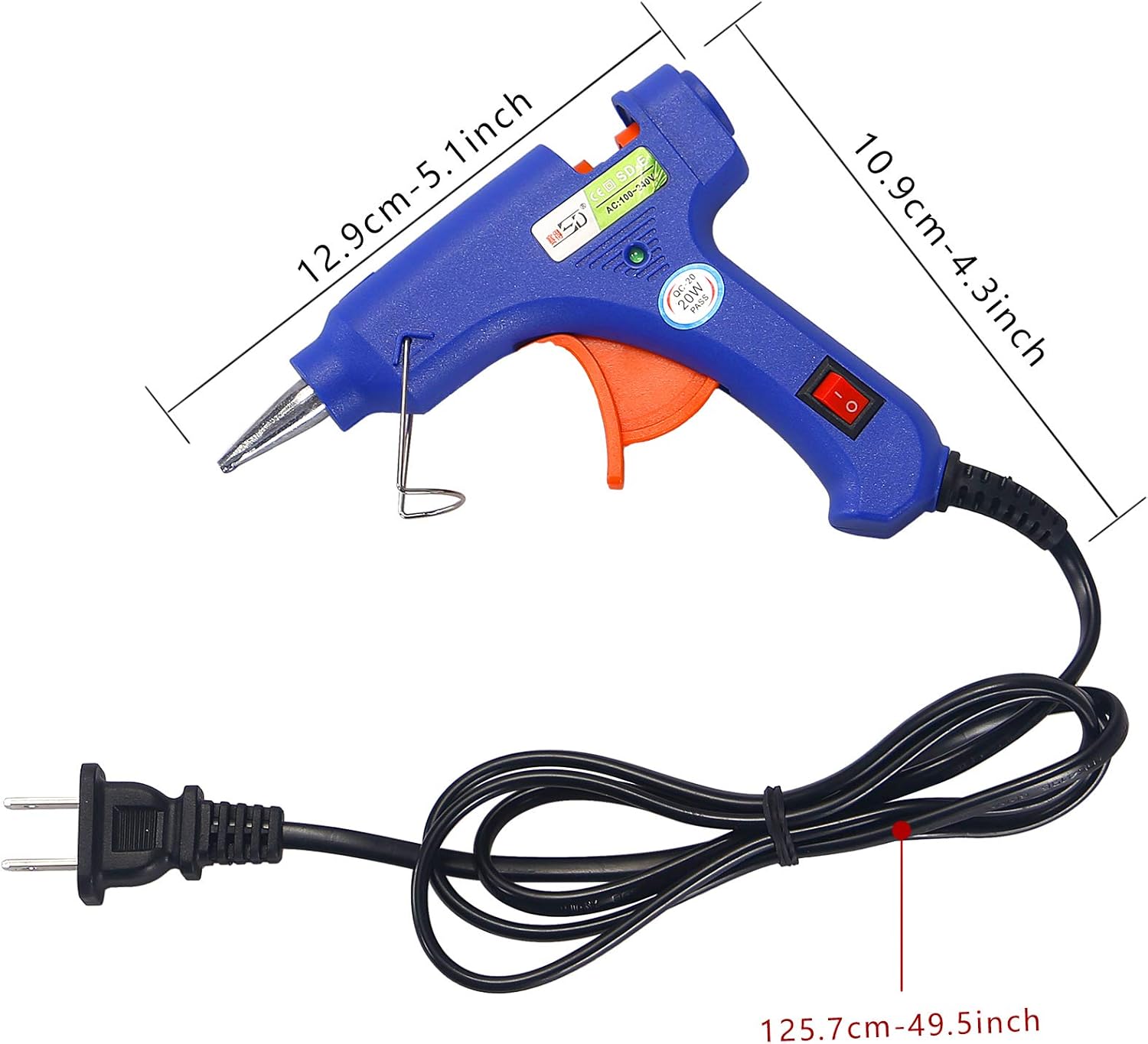 Glamgen Hot Glue Gun Mini with 20 Sticks and 20 Wood Sticks