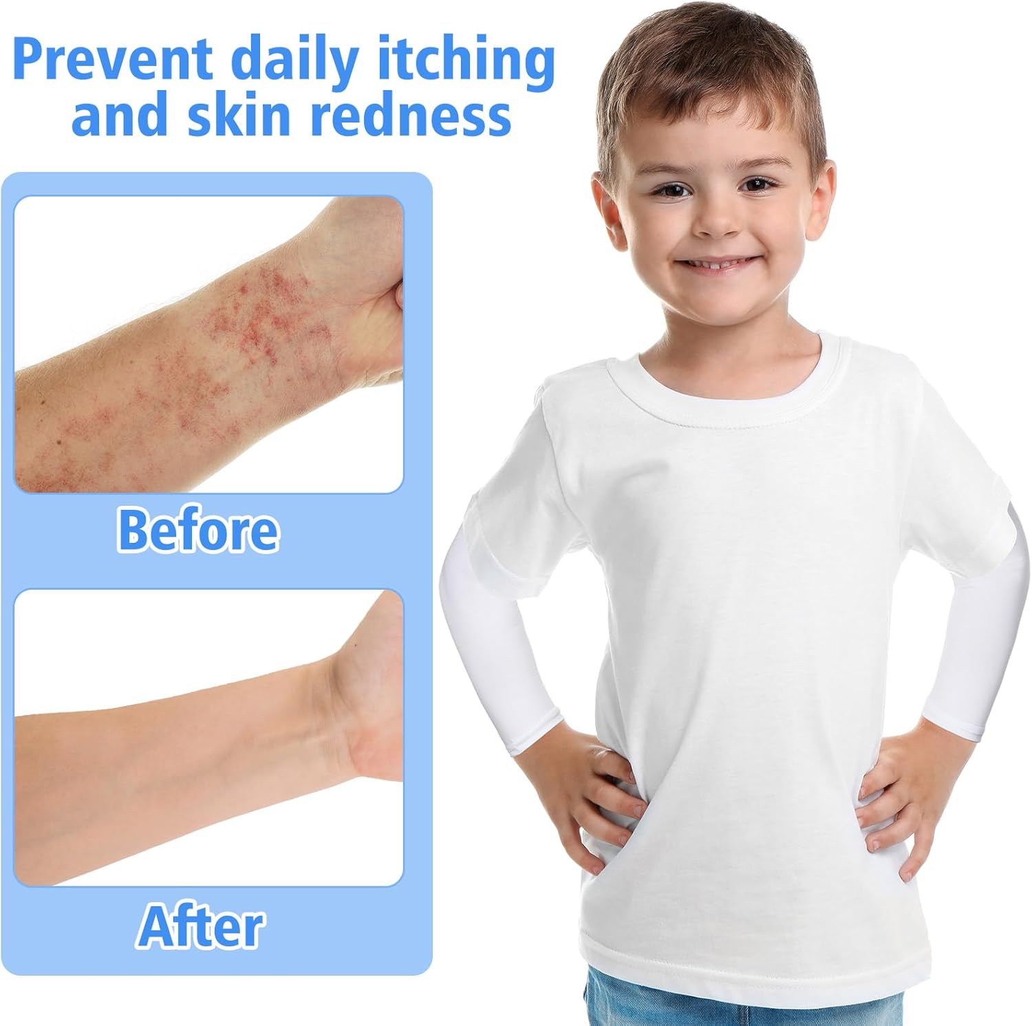 Eurzom 8 Pairs Eczema Protection Sleeves for Kids