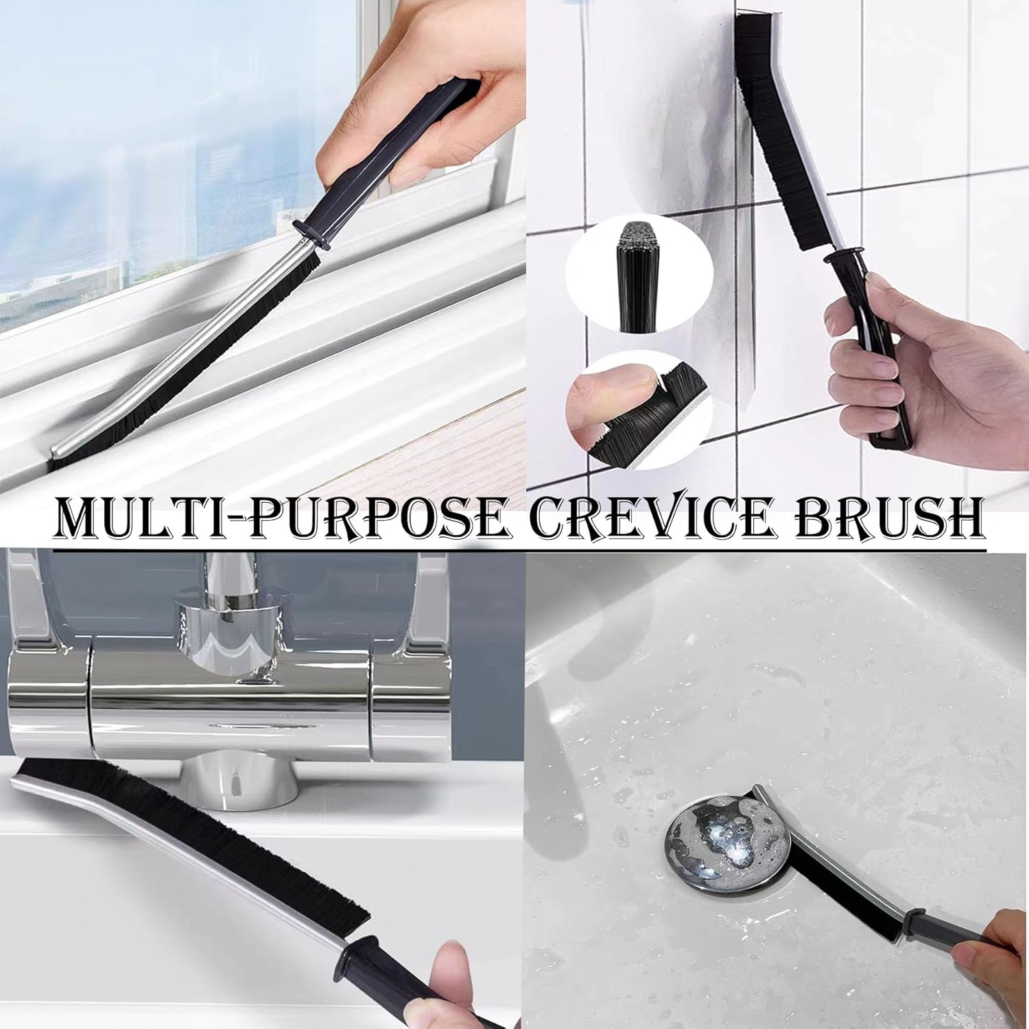 9 Pcs Hard Bristle Crevice Cleaning Brush Set