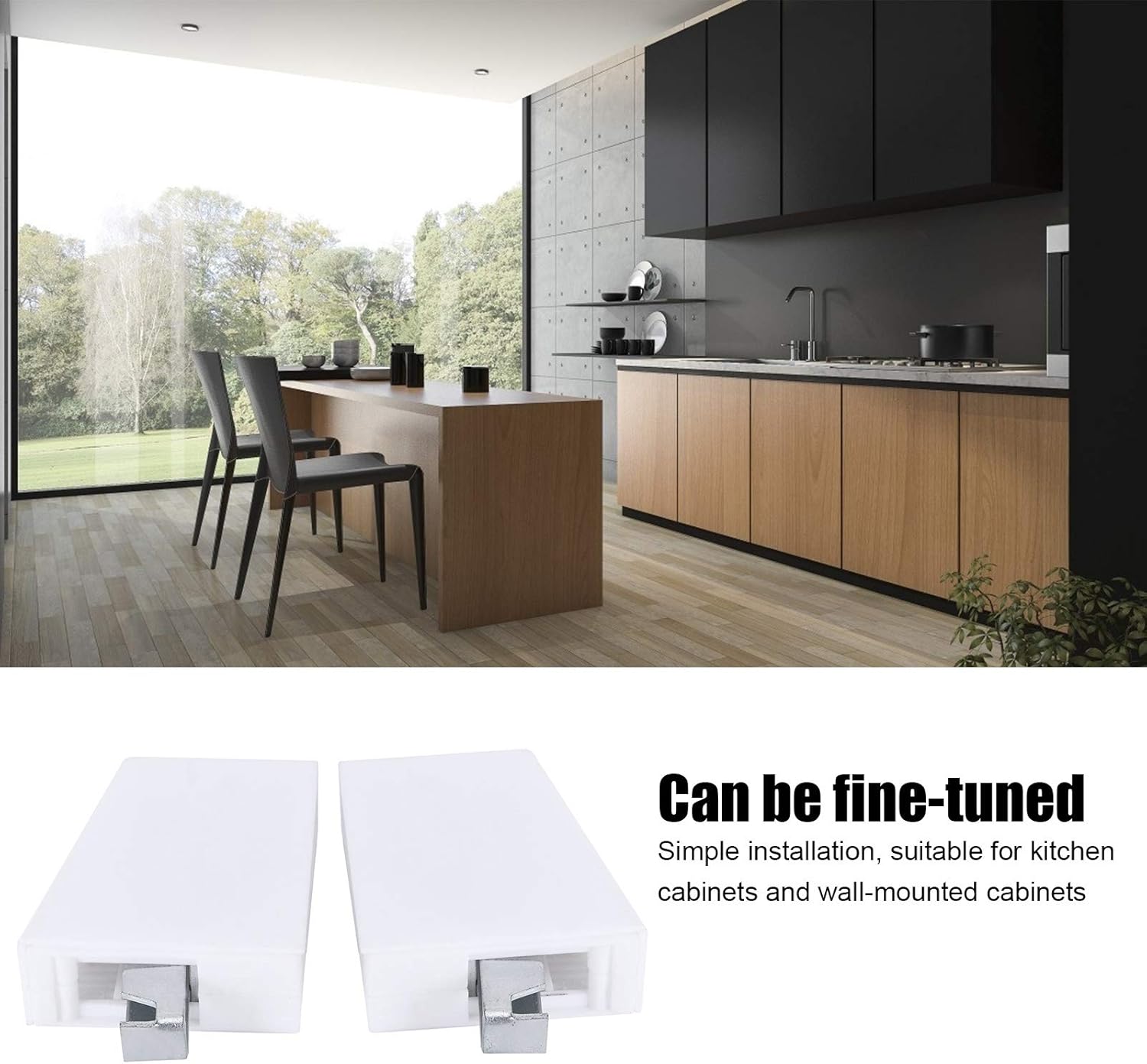 2Set Adjustable Cabinet Hanger Bracket with Mounting Plate