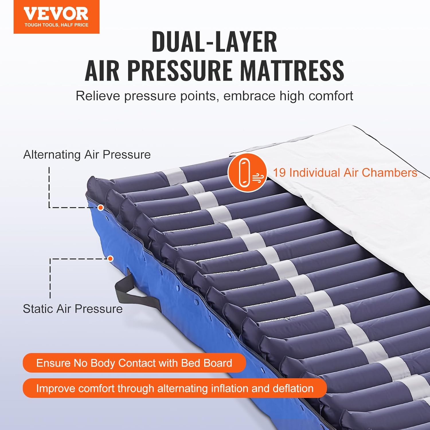 VEVOR Alternating Air Pressure Mattress with Electric Pump 1