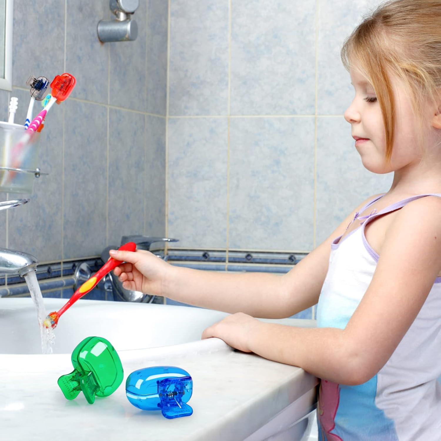 Waenerec 6 Pack Toothbrush Covers Travel Protectors for Kids Adults