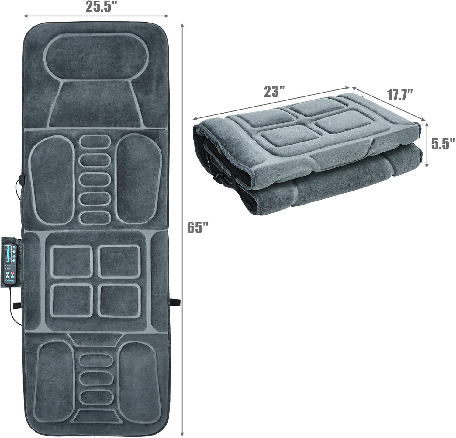 ERGOMASTER Massage Mat with 10 Motors and Heat 1