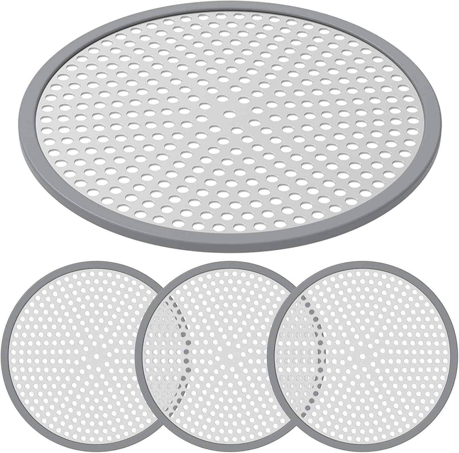4Pcs Stainless Steel Hair Catcher for Sink and Bathtub