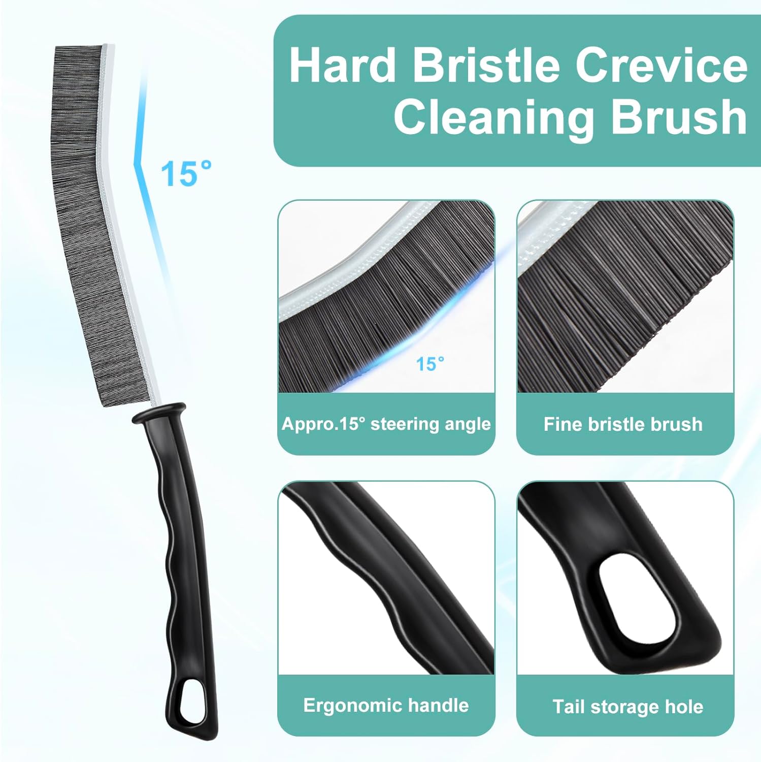 BANSTLE 5pcs Hard Bristled Crevice Cleaning Brush Tool