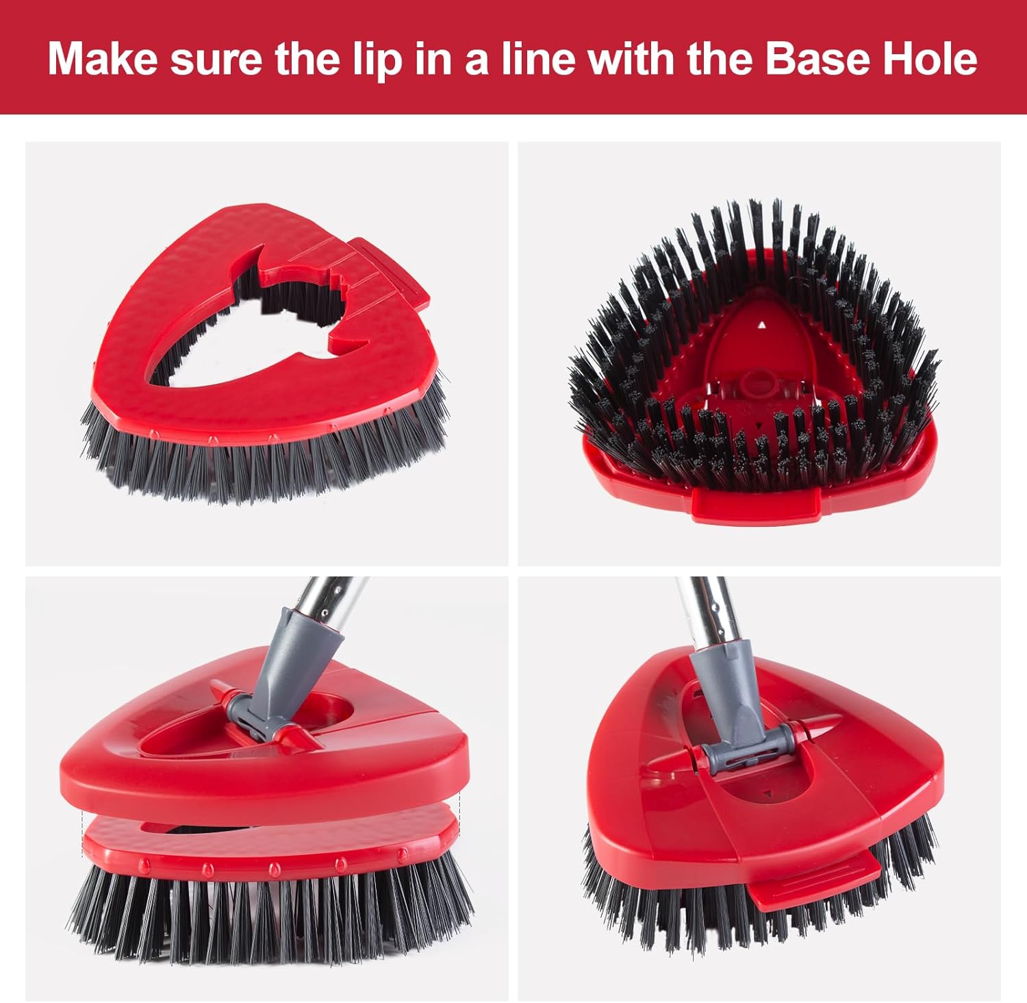 2 Pack Scrub Brush Heads for O-Cedar EasyWring Spin Mop