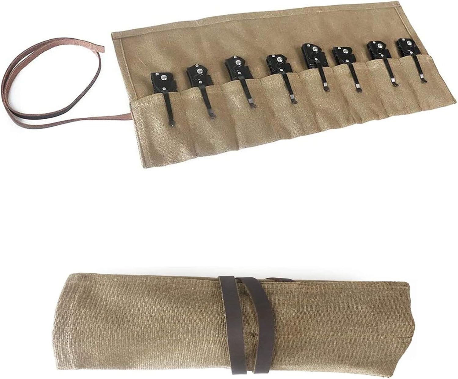 HERSENT Pocket Knife Roll Bag with 8 Slots 1
