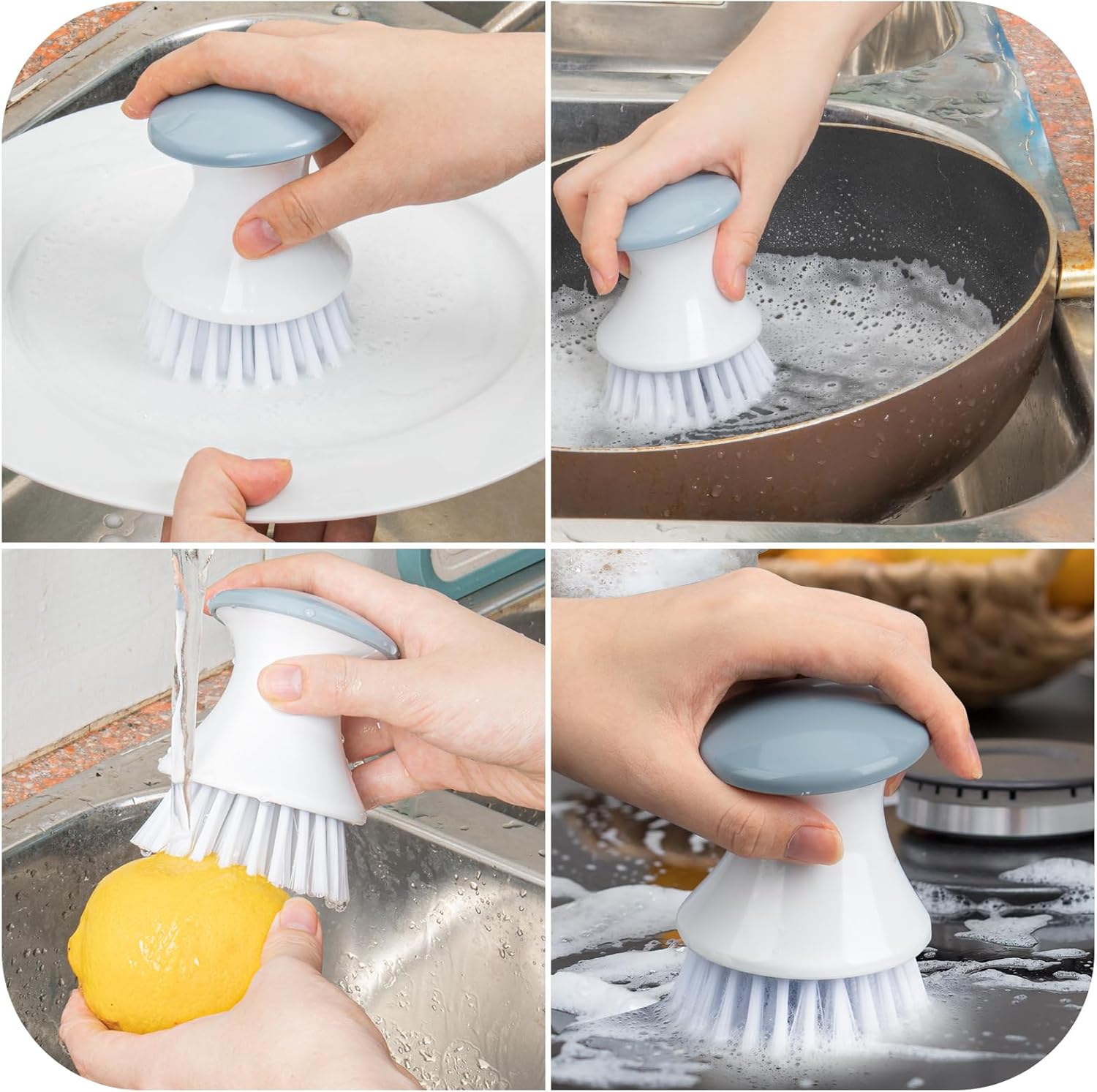 LINGTONG Dish Brush with Tray Set