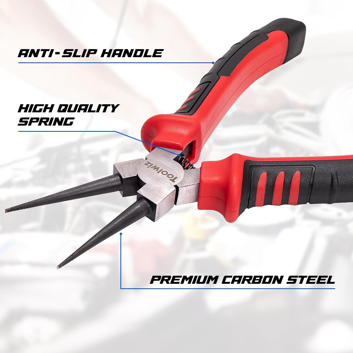 Toolwiz 4 Pcs Heavy Duty Snap Ring Pliers Set