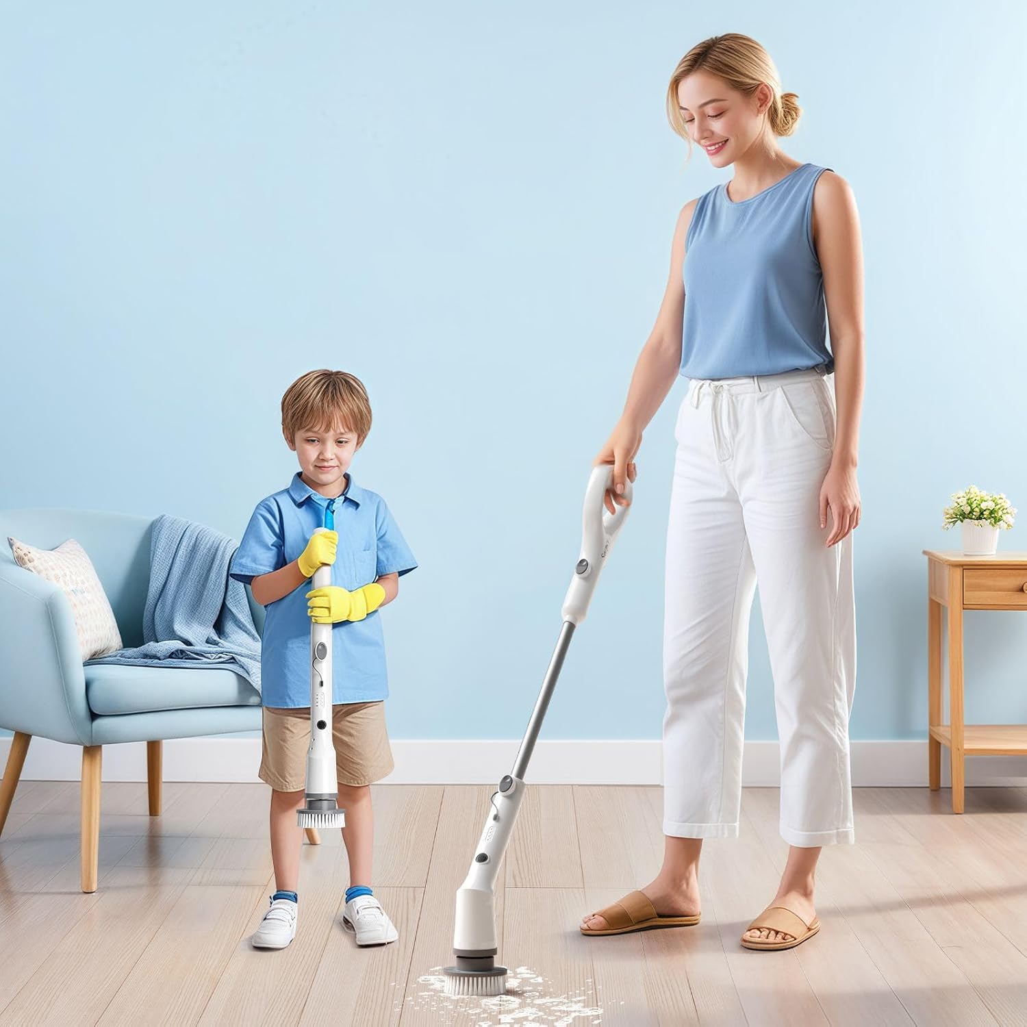 Sorpci Electric Spin Scrubber with 7 Brush Heads and 3 Speeds