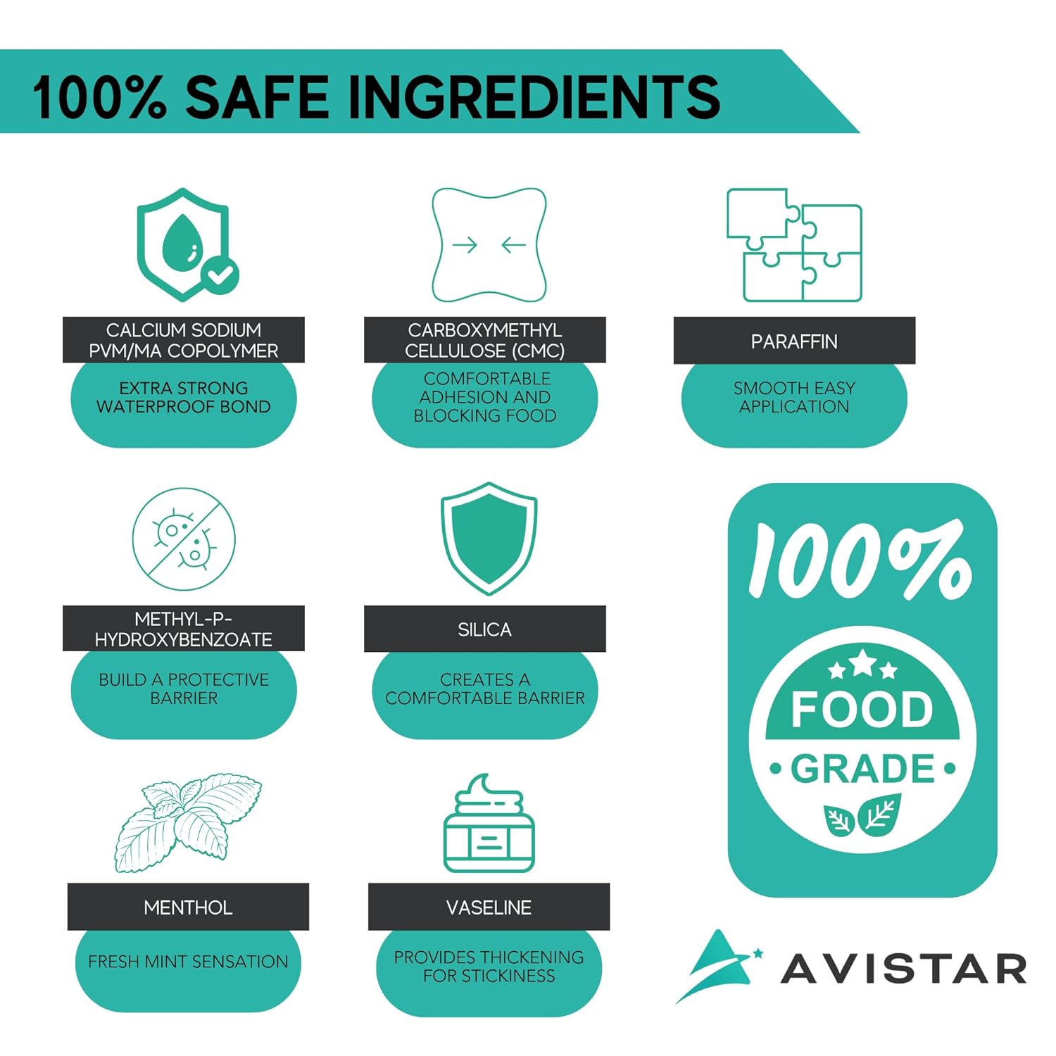 Avistar Extra Strong Denture Adhesive Cream 5 Pack 7 Fl Oz