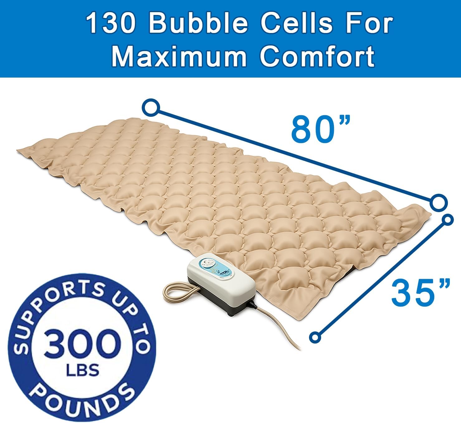 Carex Alternating Air Pressure Mattress Pad with Electric Pump