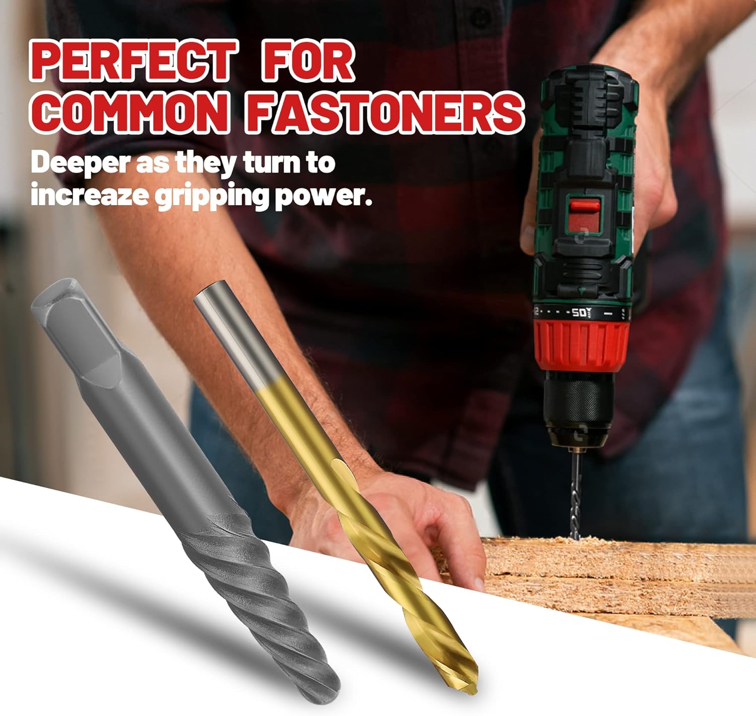14 Piece Screw Extractor Set with Left Hand Drill Bits