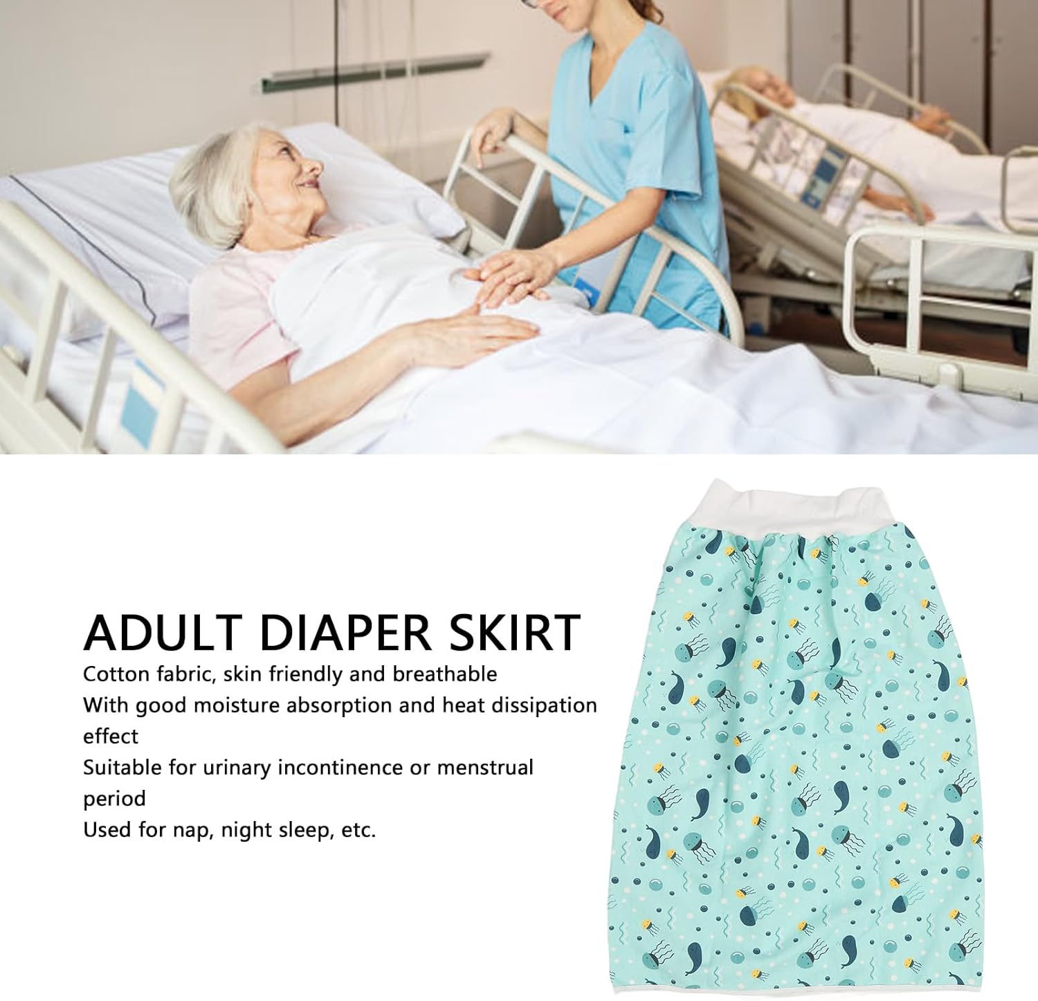 Fockety Washable Incontinence Bed Pads for Adults
