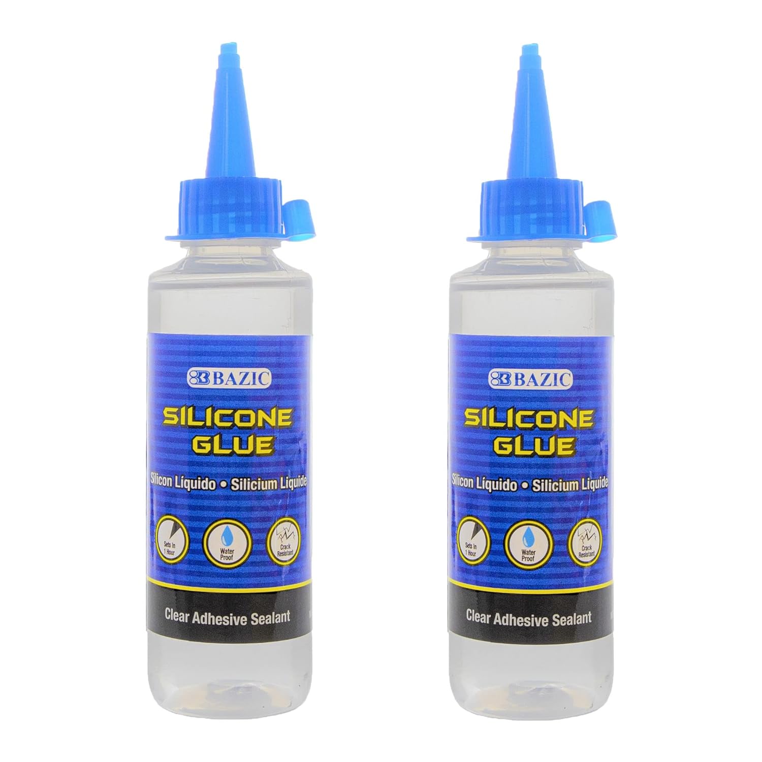 BAZIC Silicone Glue 338 Oz Waterproof Crack Resistant