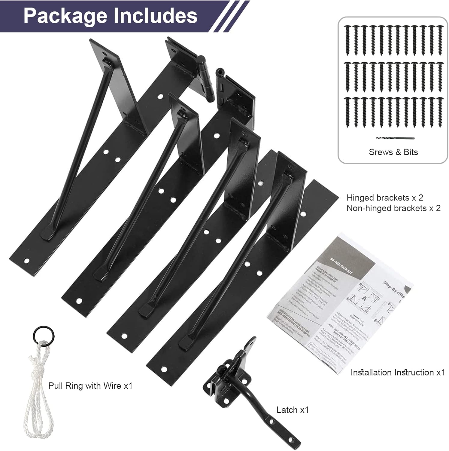 GoldOrcle Anti Sag Gate Kit Heavy Duty 1