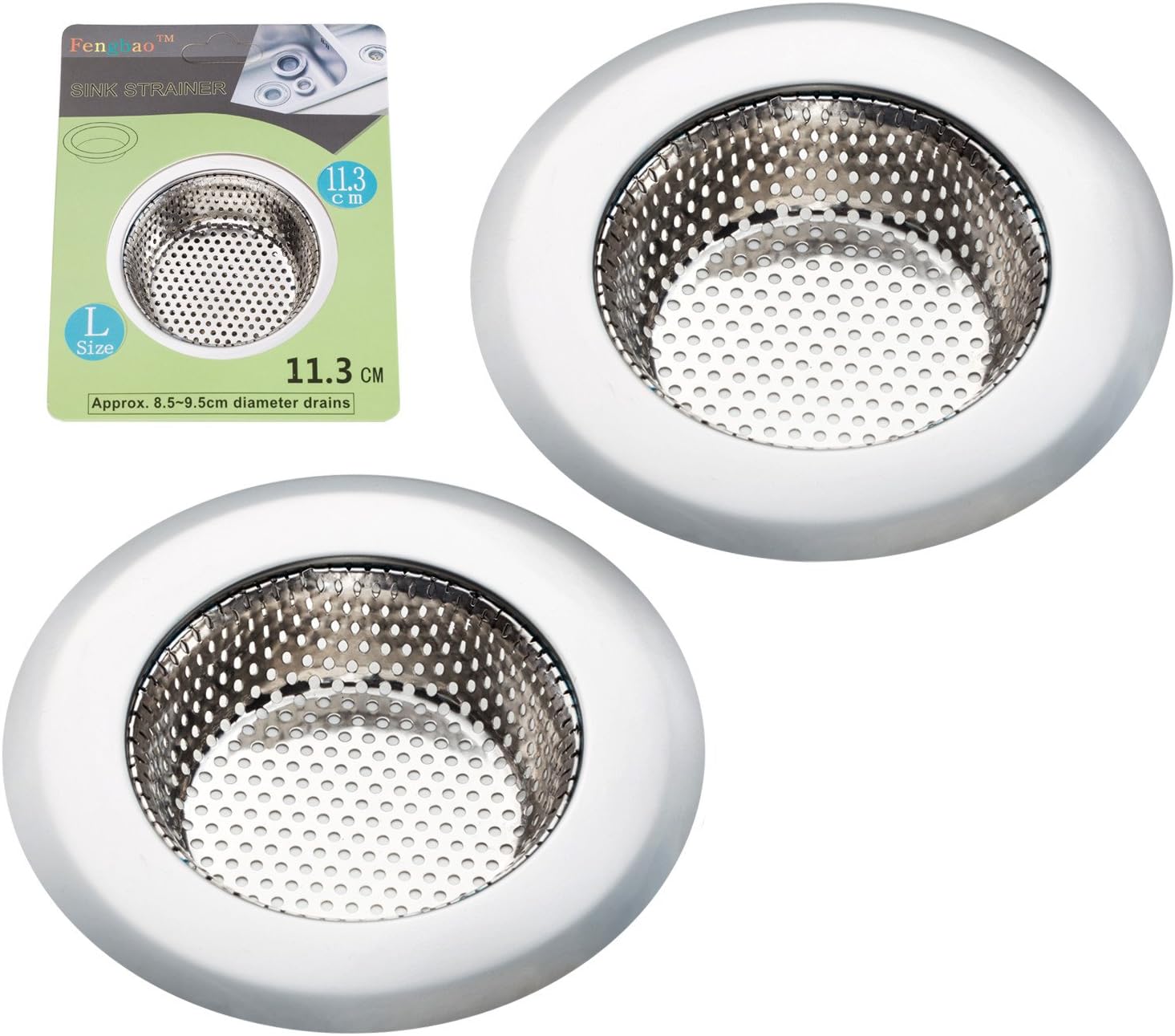 2PCS Stainless Steel Kitchen Sink Strainer 45 Diameter