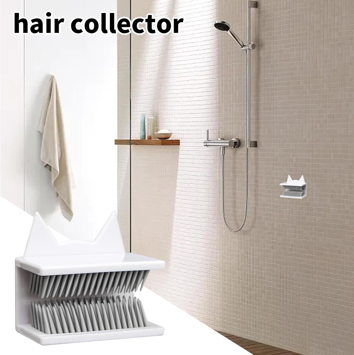 Reusable Hair Catcher for Shower Wall Non-Slip Drain Hair Trap