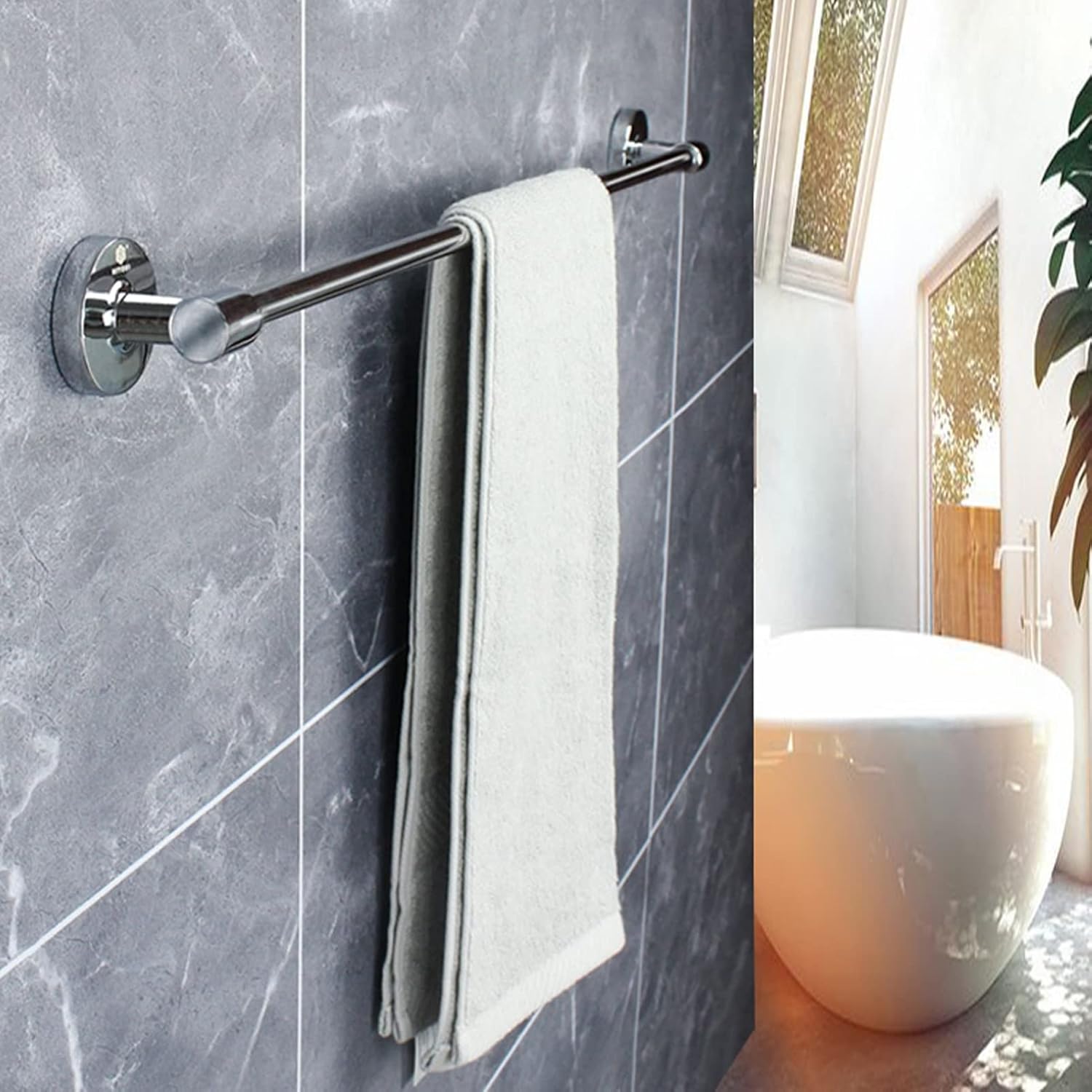 HYBXAQ 304 Stainless Steel Towel Bar Rail 90cm