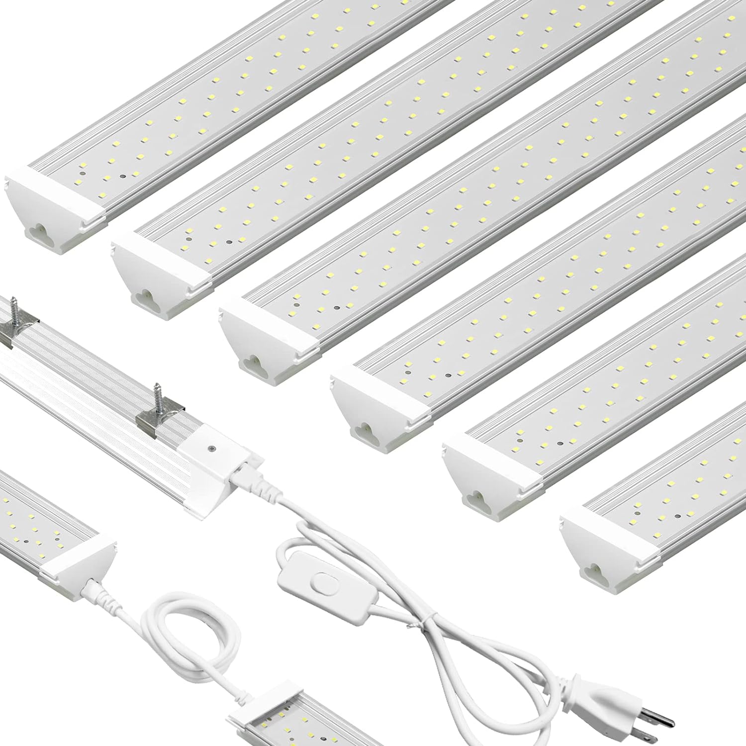 SZHLUX 6 Pack LED Shop Light 2FT 30W 4350LM Daylight White