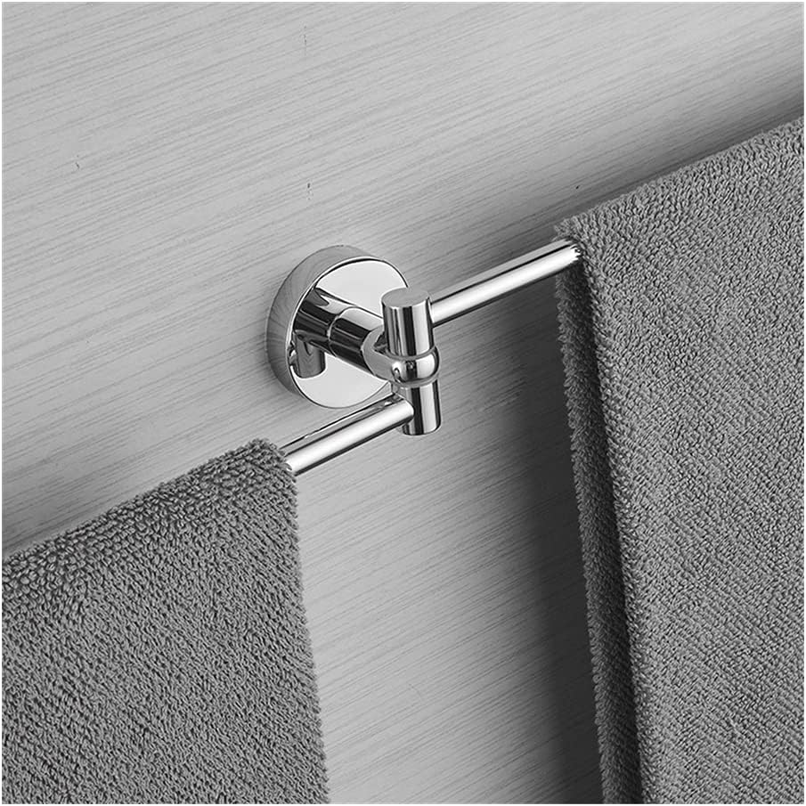ANNBKA Rotating Towel Bar with Double Ring Holder