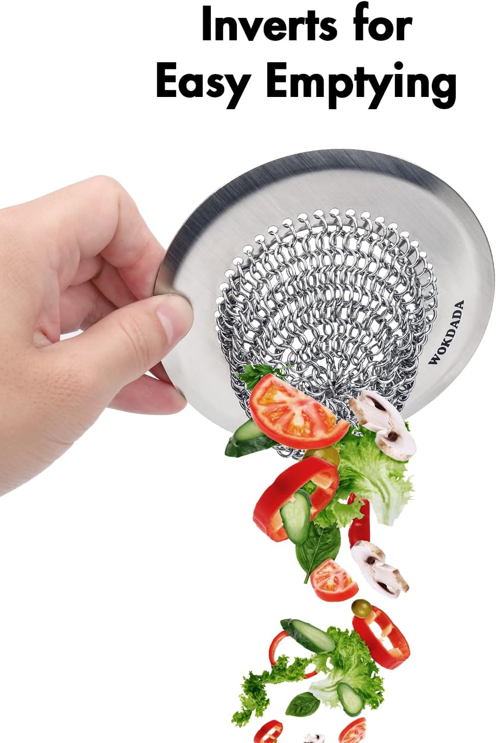 Wokdada Reversible Sink Strainer with 304 Stainless Steel