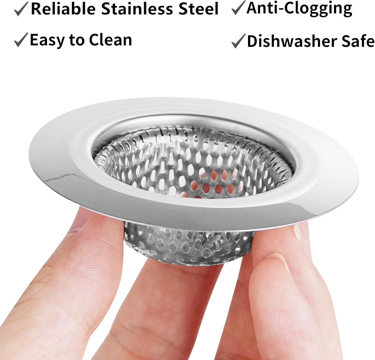 Ohtomber 2PCS Stainless Steel Bathtub Drain Strainer