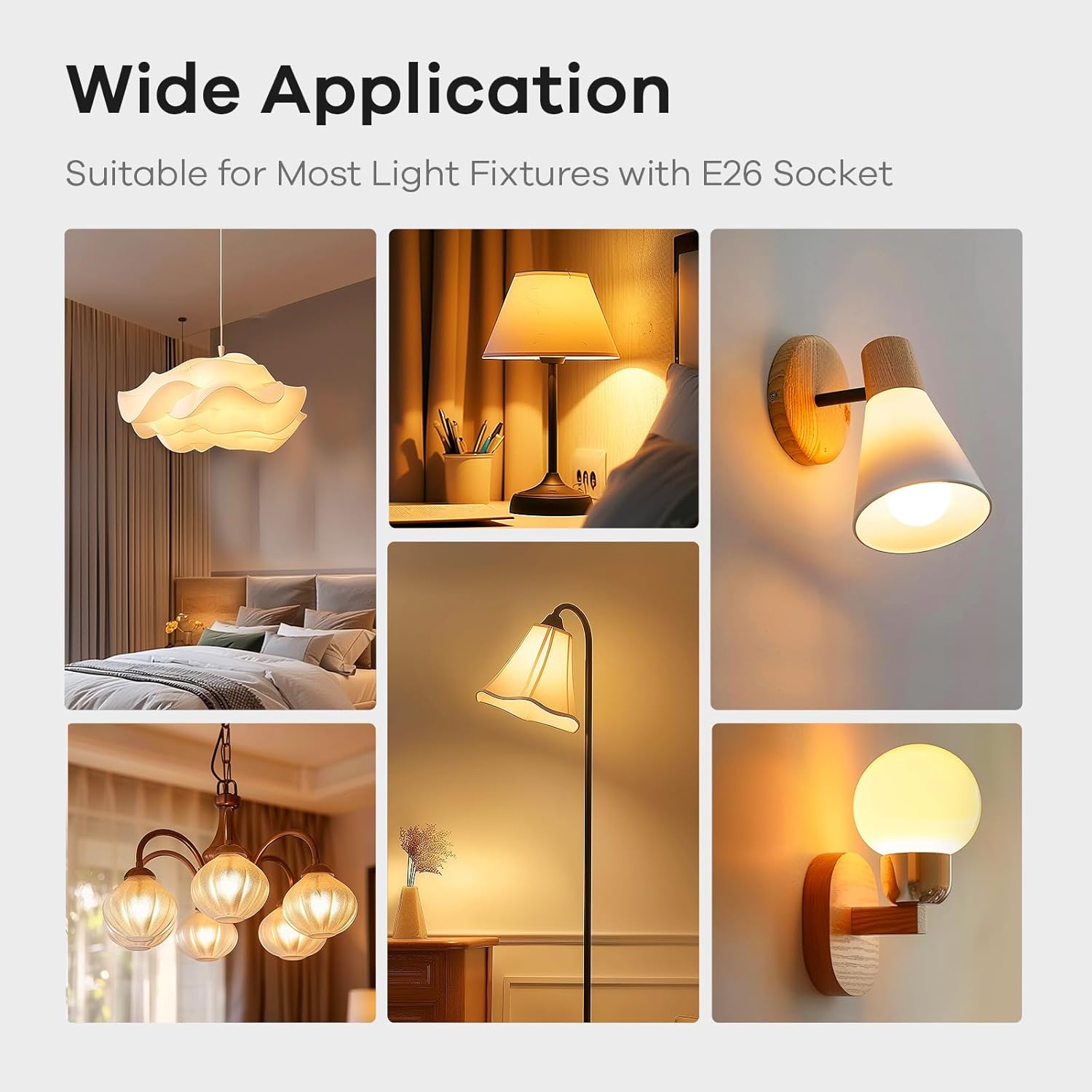Linkind A19 LED Bulbs 60W Equivalent 6-Pack