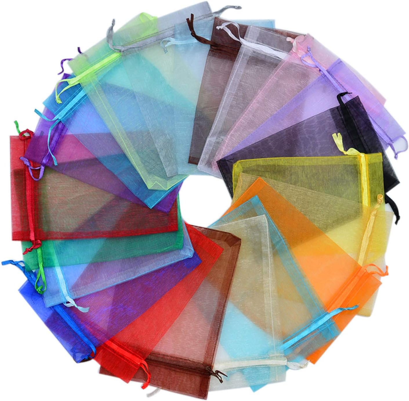 100pc 4x6 Inch Mixed Color Gift Wrap Bags