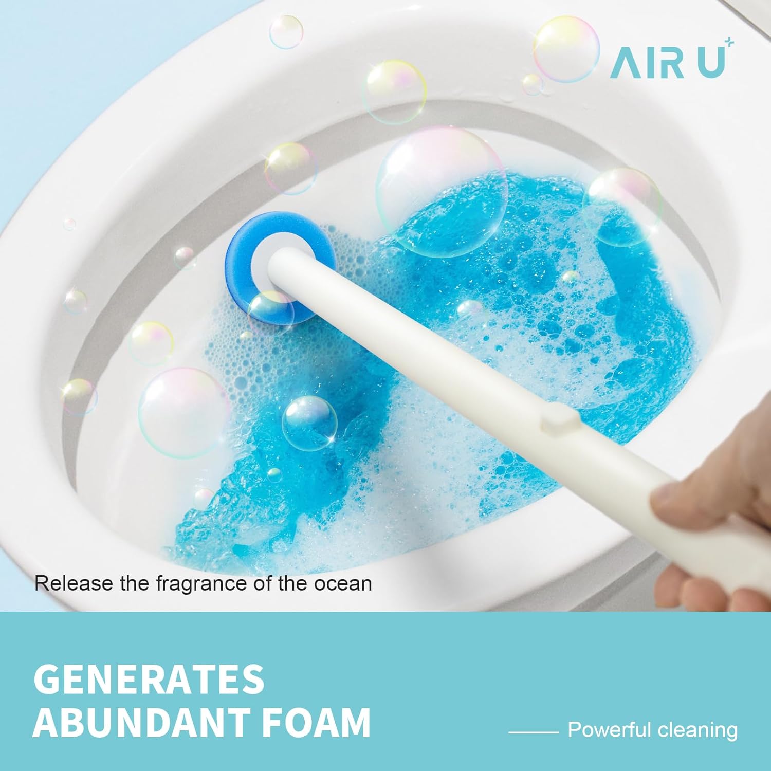 AIR U Toilet Brush Starter Kit with 24 Refills