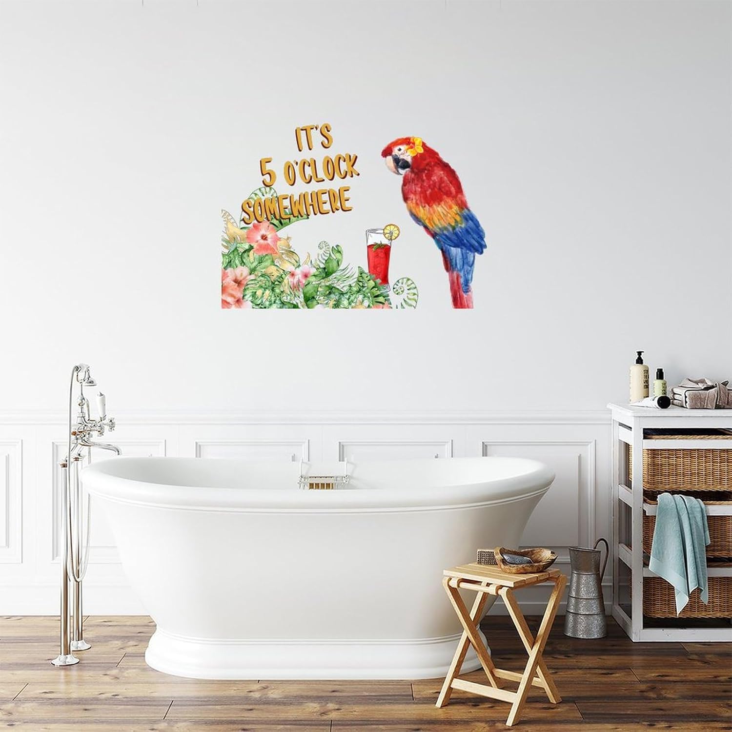 Its Five Oclock Somewhere Wall Decal - Removable Vinyl Art for Home