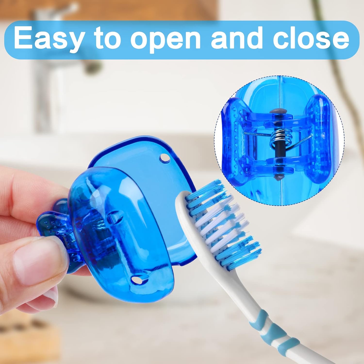 Waenerec 6 Pack Toothbrush Covers Travel Protectors for Kids Adults